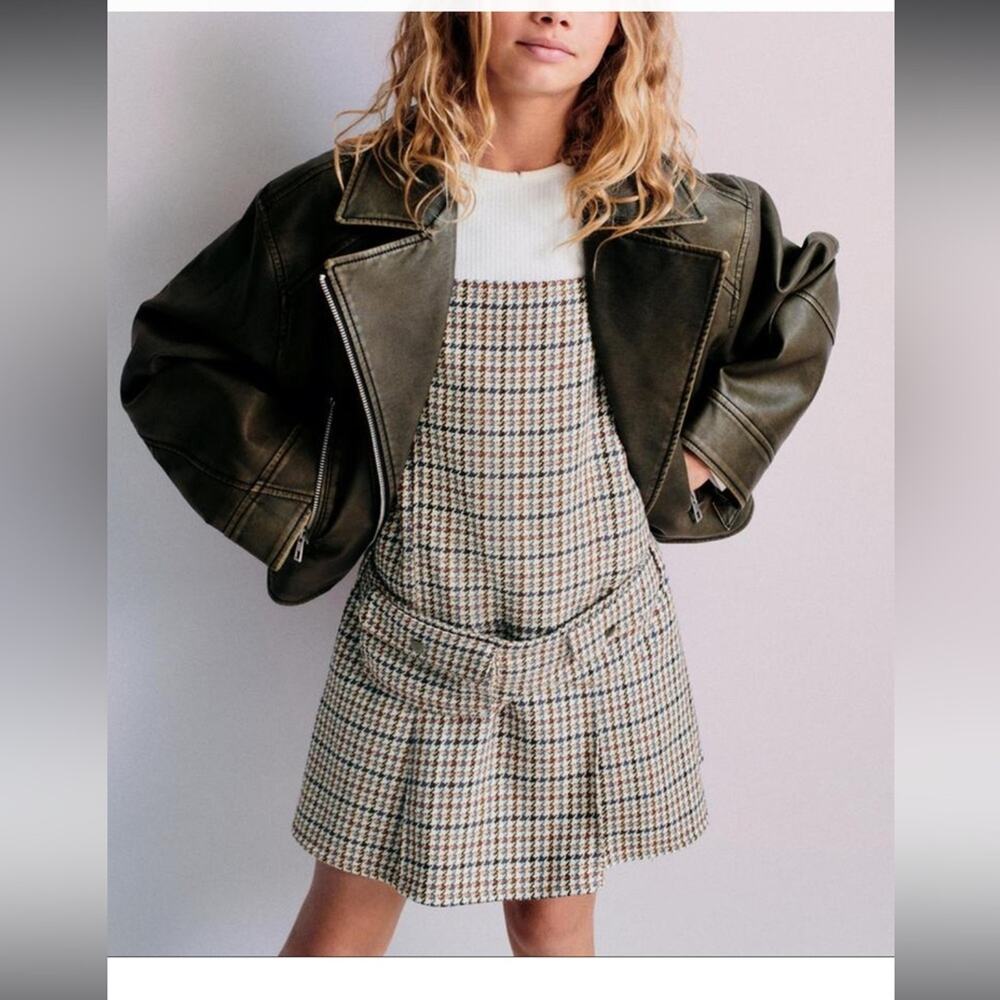Zara Girl’s PINAFORE DRESS WITH BELT BAG size 9 EXCELLENT CONDITION
